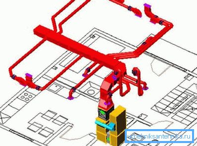 3D model of the duct supplying warm air 3D model of the duct supplying warm air