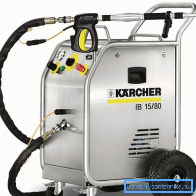 The unit for cleaning with dry ice. The unit for cleaning with dry ice.