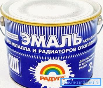 Acrylic paint for radiators without a smell 