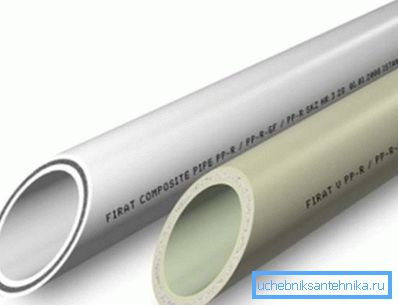 Fiber reinforced polypropylene tube.