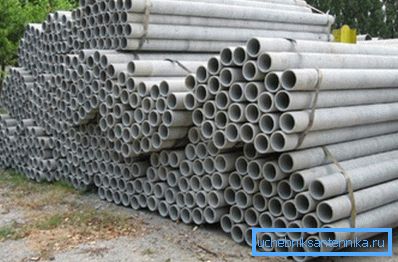 Asbestos-cement pipes for installation in the well Asbestos-cement pipes for installation in the well
