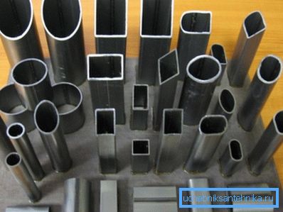 The range of products of different profiles.