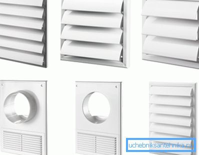Assortment of ventilation grilles Assortment of ventilation grilles