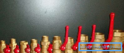 Assortment of stop valves of coupling type Assortment of stop valves of coupling type