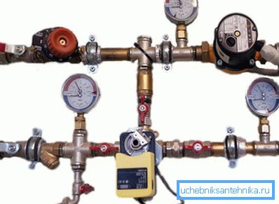 Automated node of the heating system of a private house