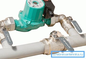 Bypass allows you to quickly cut off the pump from the coolant
