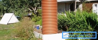 Seamless plastic well on the site Seamless plastic well on the site