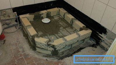 Concrete and brick - traditional bathroom materials
