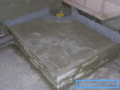 Concrete base of the corner pallet Concrete base of the corner pallet