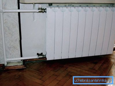 Bimetallic battery in the interior of a standard apartment Bimetallic battery in the interior of a standard apartment