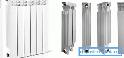 Bimetallic heater disassembled into separate segments