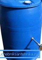 Shower barrel of 220 liters with heating is designed for a large number of users.