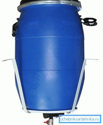 Barrel with a frame in the bottom Barrel with a frame in the bottom