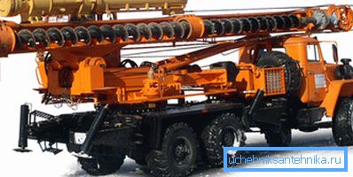 Drilling equipment on the basis of a truck. Drilling equipment on the basis of a truck.
