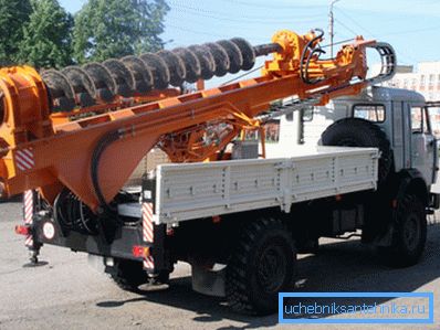 Drilling rig for auger method. Drilling rig for auger method.