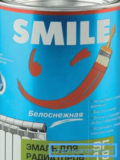 Quick-drying paint for radiators without smell; Smile Quick-drying paint for radiators without smell; Smile