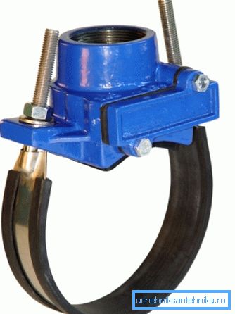 Quick clamps for the repair of water pipes on the summer cottage Quick clamps for the repair of water pipes on the summer cottage