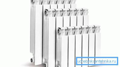 The higher the sections used, the greater their heat transfer.