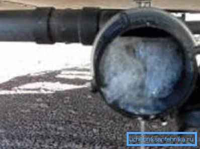 Nothing will pass through such a pipe
