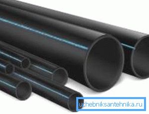 Black pipes for water pipes of different diameters Black pipes for water pipes of different diameters