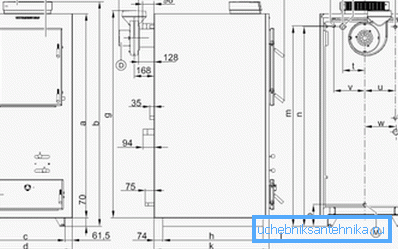 Drawings of pyrolysis type heating boilers Drawings of pyrolysis type heating boilers