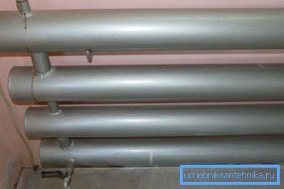 Four row heating register.