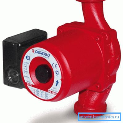 Circulation pump for domestic heating system