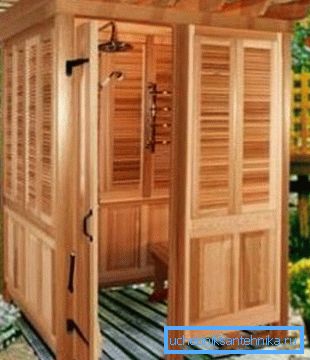 Country shower can be built independently. Country shower can be built independently.