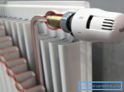 Sensor on the radiator. Sensor on the radiator.