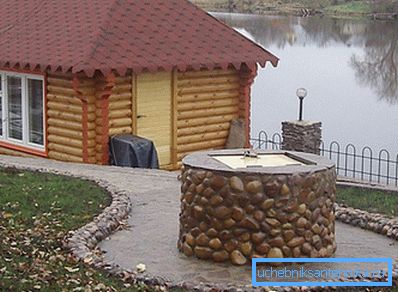 Wooden log house for the well - an excellent decorative solution