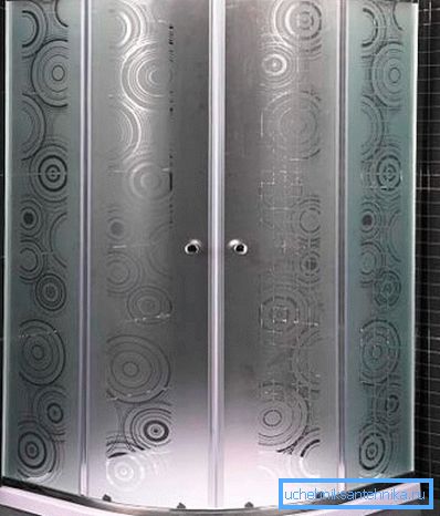 Decorative plastic screen for a shower cabin 90х90 Decorative plastic screen for a shower cabin 90х90