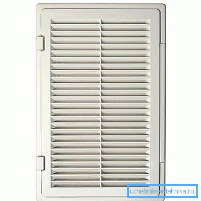 Decorative ventilation panel with door Decorative ventilation panel with door