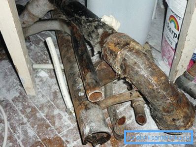 Dismantled areas of the old riser