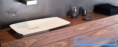 Wood in the bathroom must be carefully protected from moisture.