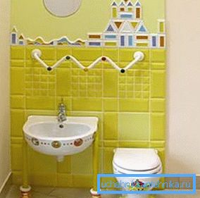 Children's corner in the bathroom Children's corner in the bathroom