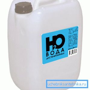 Distilled water for heating Distilled water for heating