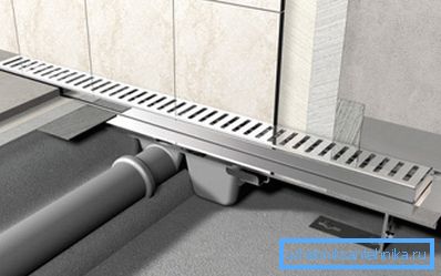 Long grating ramp for shower compartment Long grating ramp for shower compartment