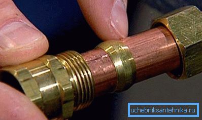 Compression fittings may be used for cold connections.