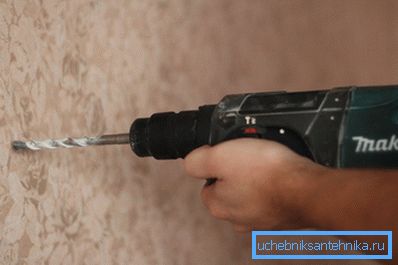 For making holes in the wall is better to use a punch For making holes in the wall is better to use a punch