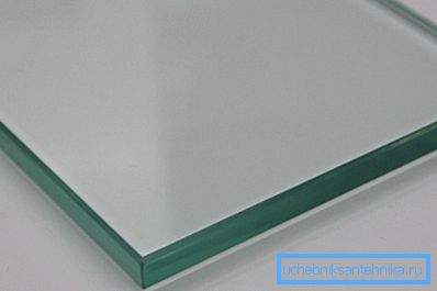 For the production of extremely thick tempered glass is used.