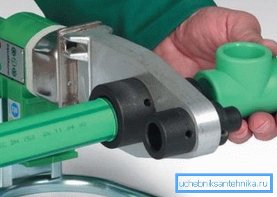 For welding polypropylene, use a special soldering iron. For welding polypropylene, use a special soldering iron.