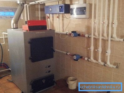 For the installation of the boiler is equipped with a separate room corresponding to the rules of fire safety For the installation of the boiler is equipped with a separate room corresponding to the rules of fire safety