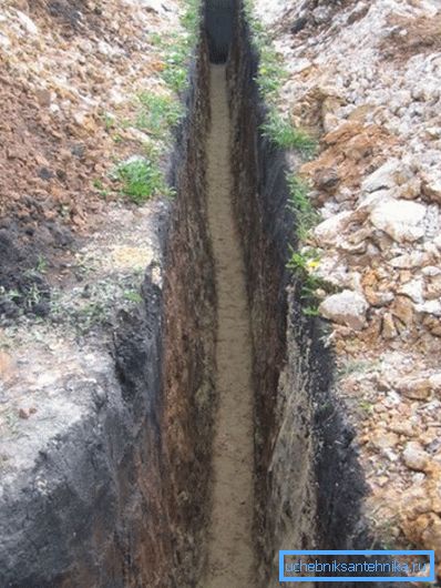 The bottom of the ditch should be tight and even. The bottom of the ditch should be tight and even.