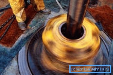 The chisel in the mechanical rotary method must be cooled with water. The chisel in the mechanical rotary method must be cooled with water.