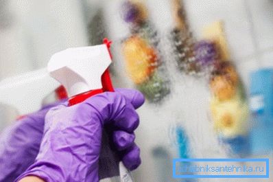Simply spray and clean the glass cleaner