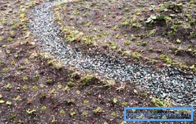 Drainage can be laid out with pebbles. Drainage can be laid out with pebbles.