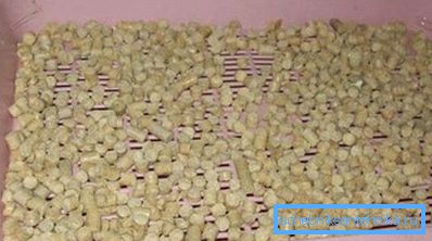 Wood pellets in a tray Wood pellets in a tray