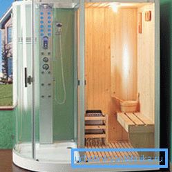 Shower and sauna in one Shower and sauna in one