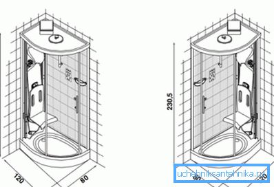 Shower 120x80 cm with a folding chair Shower 120x80 cm with a folding chair