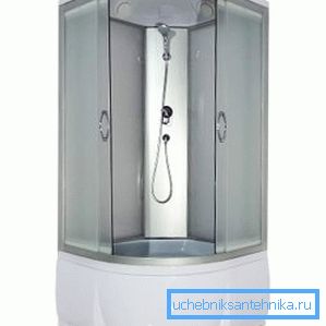 Shower cubic meter by meter with sliding door system